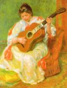 Pierre Renoir, Woman with Guitar